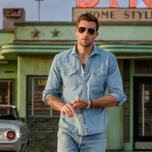 Proper Cloth mens washed Italian denim western pearl snap shirt sz L $175